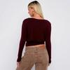 Europese Herfst Veelzijdig Casual Taille-Insnijdend Kleurblok Streep Lange Mouw T-shirt voor Dames