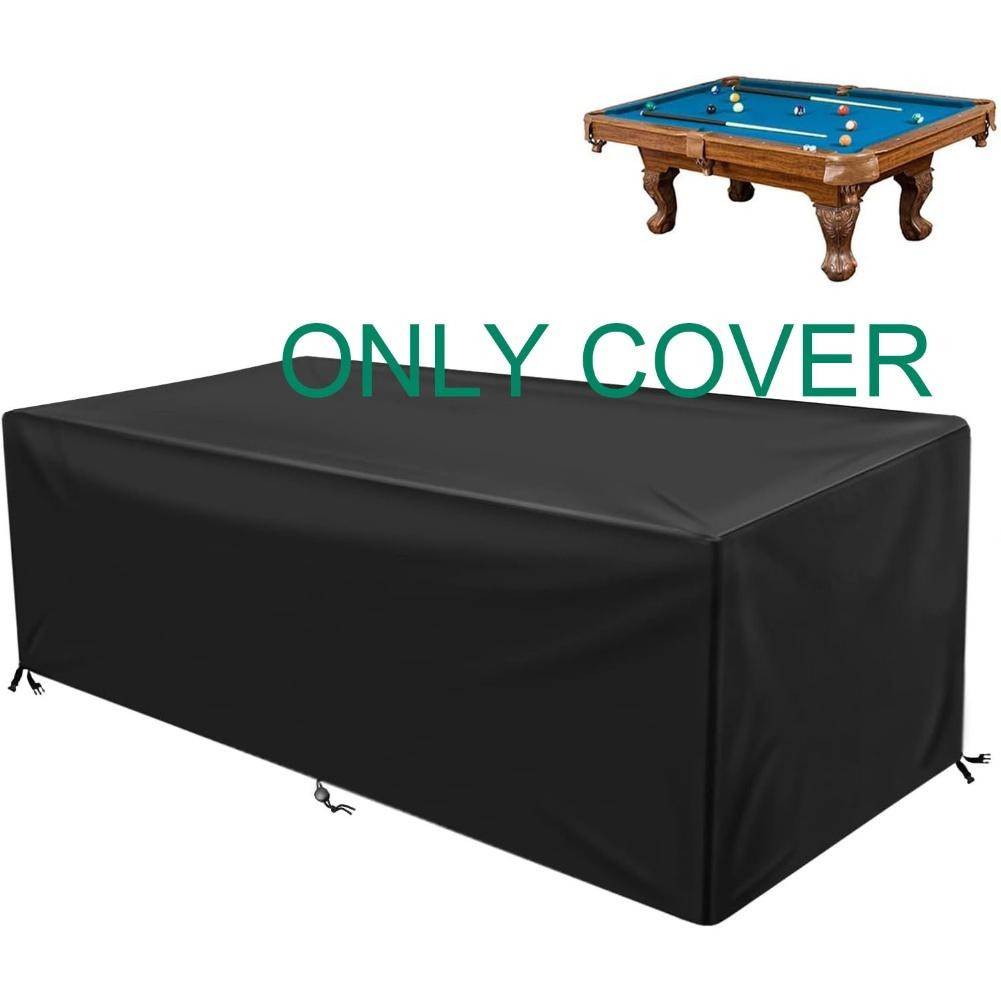 8ft Pool Table Cover with Waterproof Oxford Fabric Windproof Secure Buckles and Adjustable Drawstrings for Protection