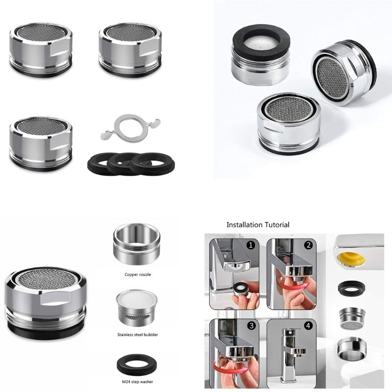 Simple Installation Water Saving Faucet Attachment Set Efficient Sink Faucet Aerator Practical Water Saving Solution