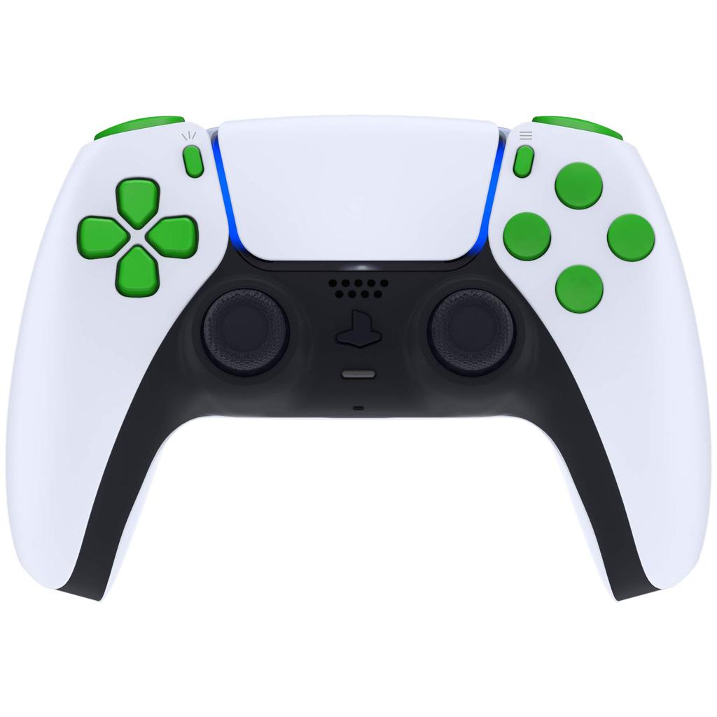 eXtremeRate Replacement for PS5 Controller Share Optional Face Pure Color Full Button Set for PlayStation 5 Controller Controller Not Included D-Pad