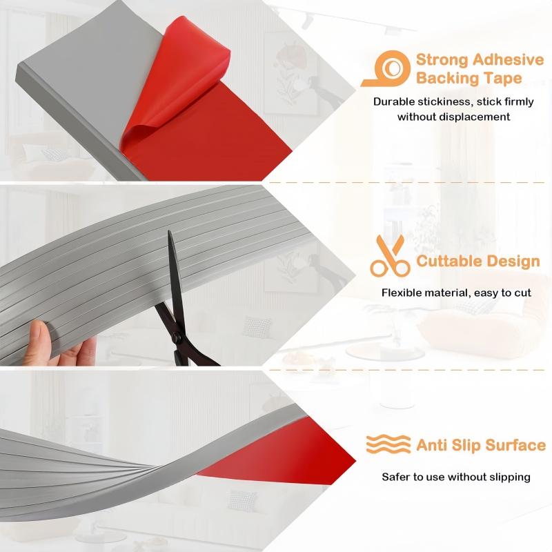 1pc 90cm/35.43in Self-adhesive PVC Wear-resistant Ramp, Threshold Ramp, Scooter Deceleration Ramp, For Use At The Entrance