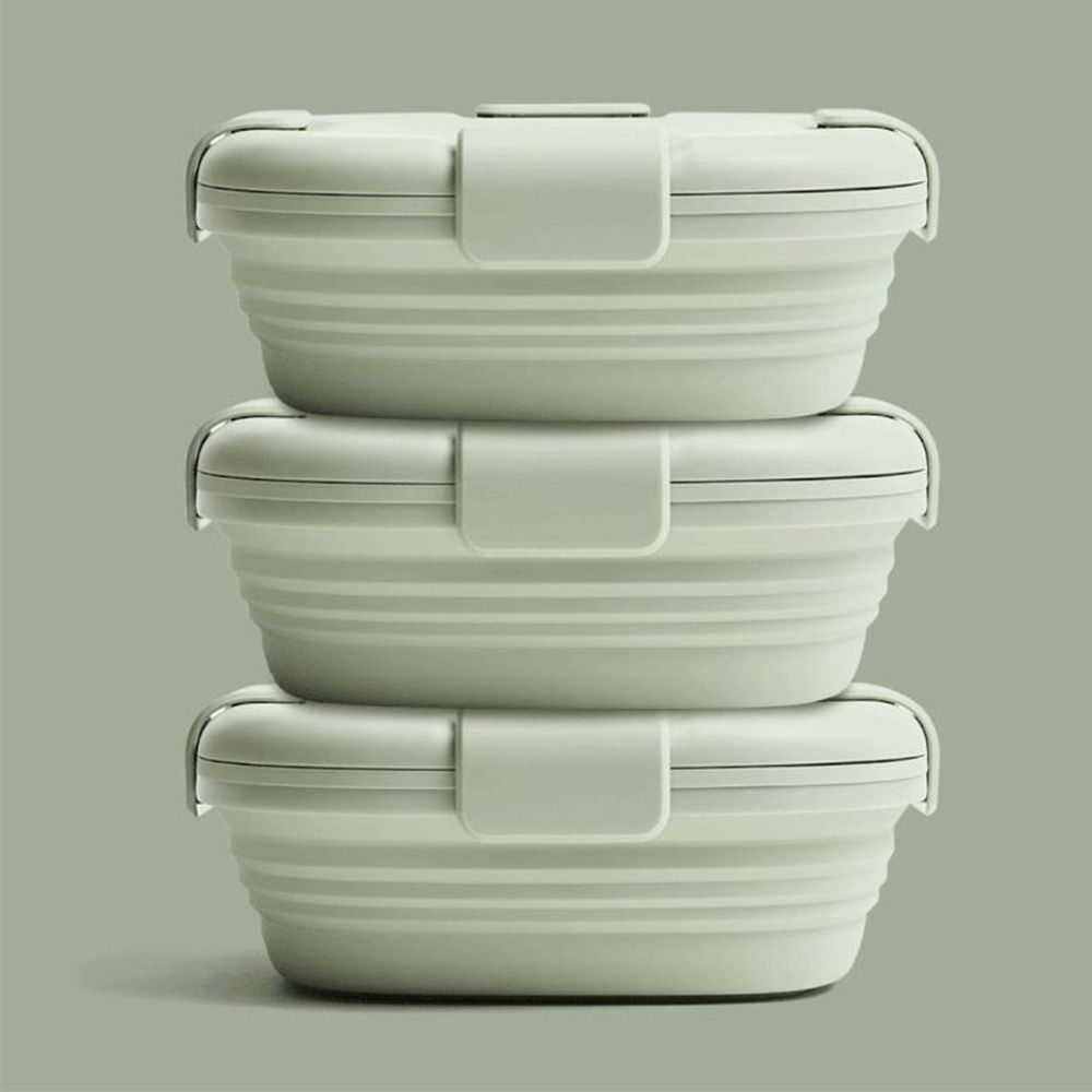 Silicone Folding Bento Box Portable Lunchbox for Food Dinnerware Food Container Bowl Tableware Outdoor Camping Picnic Lunch Box