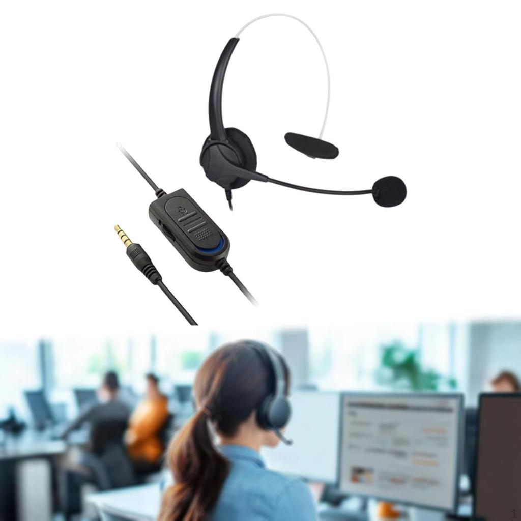 Sladdanslutet Telefonheadset Business Hörlur Mono Telefon Datorheadset för