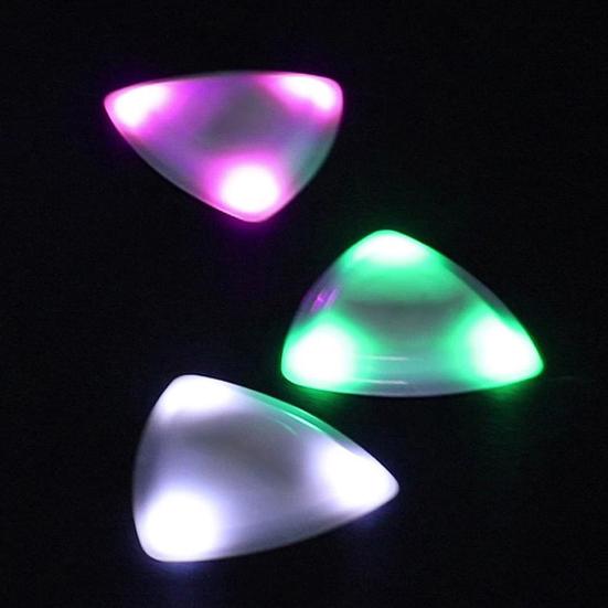 Glowing Guitar Picks LED Light Up Guitar Plectrum Illuminated Guitar Picks Accessory for Acoustic Electric And Bass