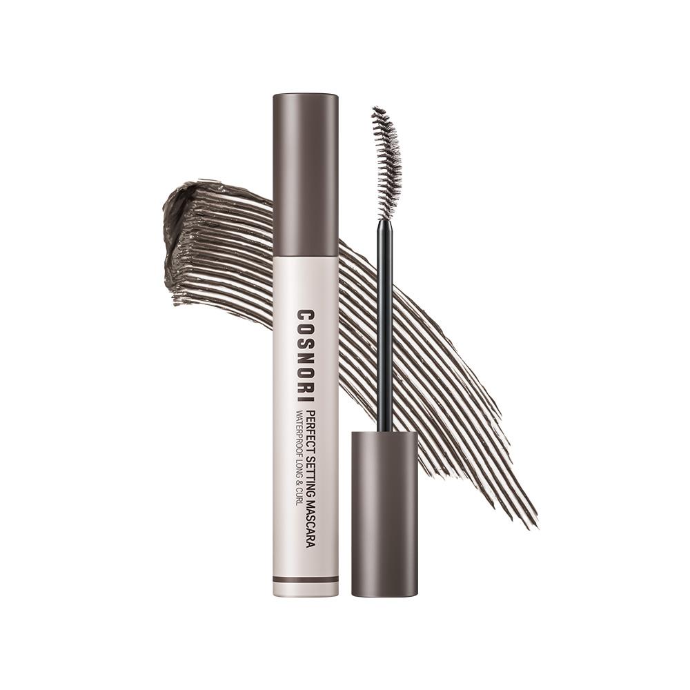 

Cosnori Perfect Setting Waterproof Long & Curl Mascara (7ml) – 4 Colours: Cozy Brown / Rosy Brown / Deep Ash / Royal Blue, Korean 04 Deep Ash