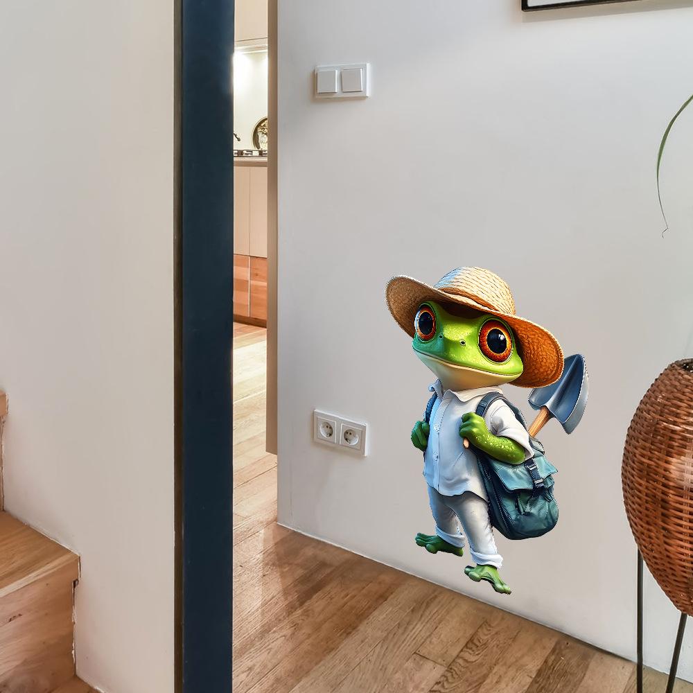 Cartoon Schrulliger Frosch Schlafzimmer Wohnzimmer Heimverschönerung Dekoration Wandaufkleber