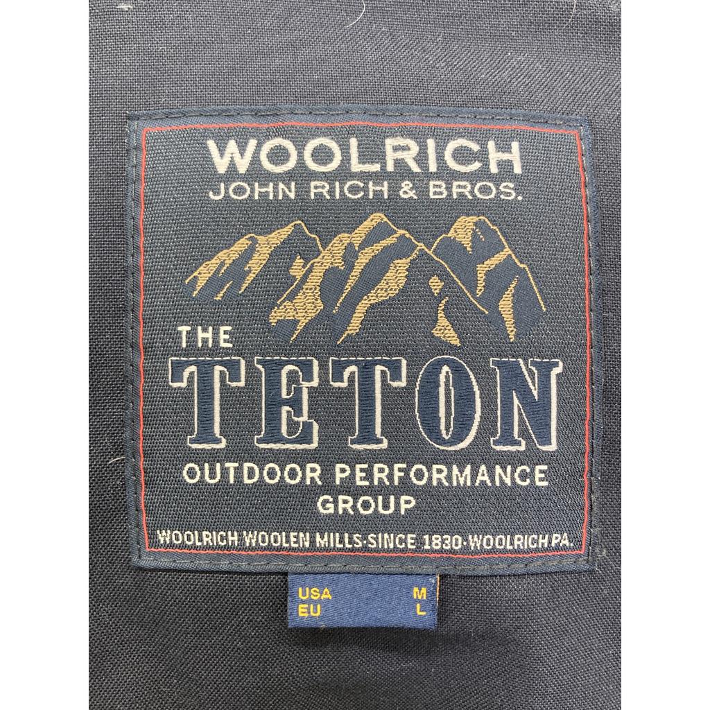 WOOLRICH 1402065 Dark Navy TETON BLIZZARD PARKA Fur Down Coat coat L blackUsed