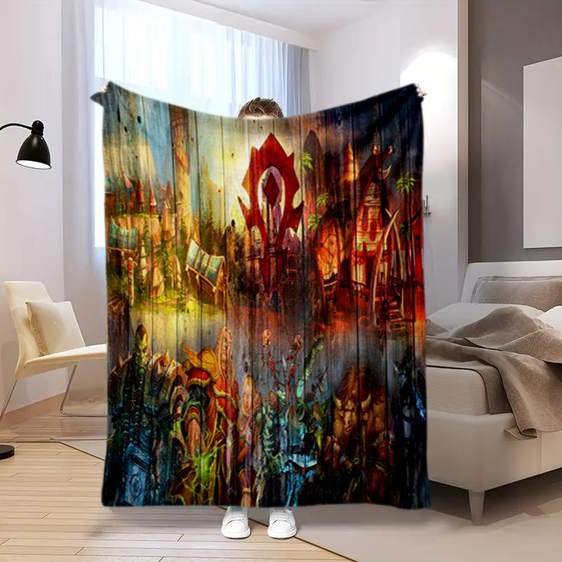 classic game World of Warcraft Frozen Throne blanket Soft and portable four season home bed, sofa blanket, office travel, lunch break, warm blanket Y5