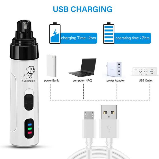 Brusky na psí nehty Bass Nízké vibrace USB dobíjecí elektrické nůžky Kočičí tlapky