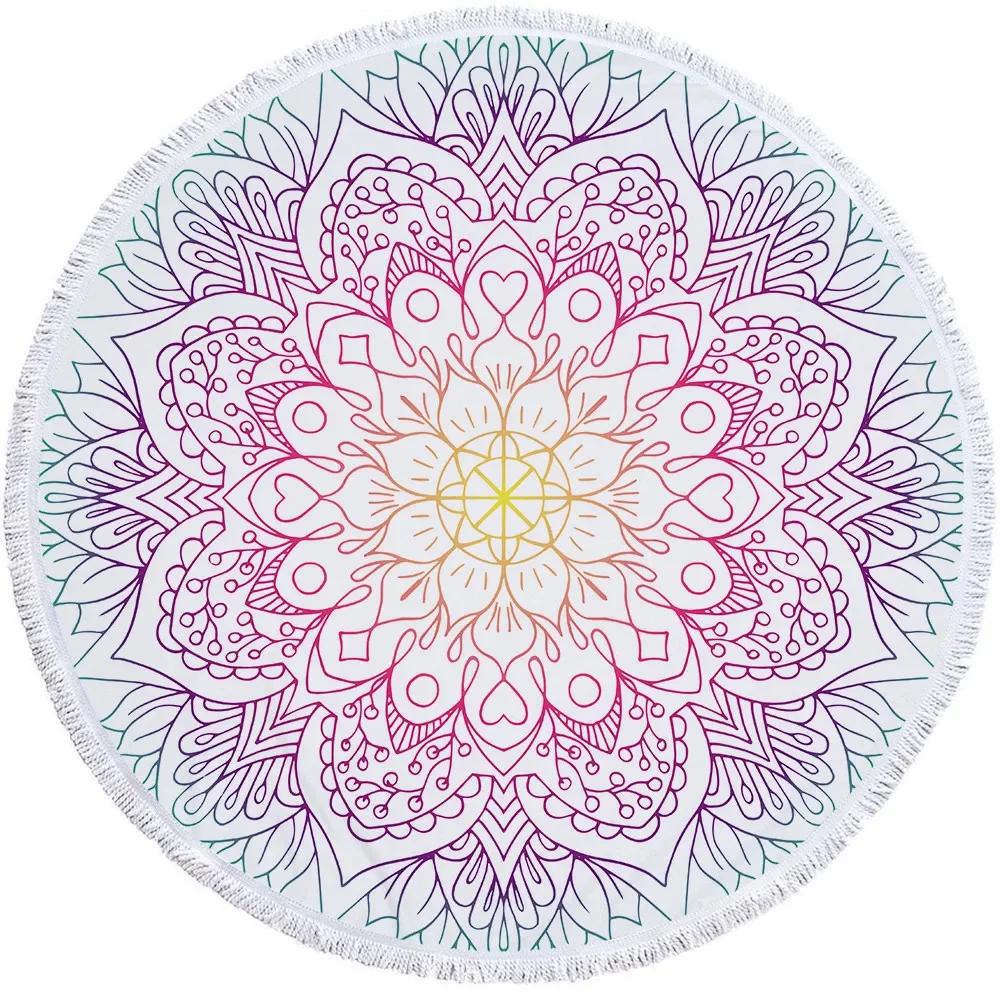 Beach Leisure Resort Creative Beach Towel Microfiber Round Swimming Towel Mandala Yoga Mat Adult Large Round Bath Towel