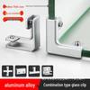 L-Shaped Right Angle Aluminum Kitchen Sink Clamp & Glass Shelf Clip