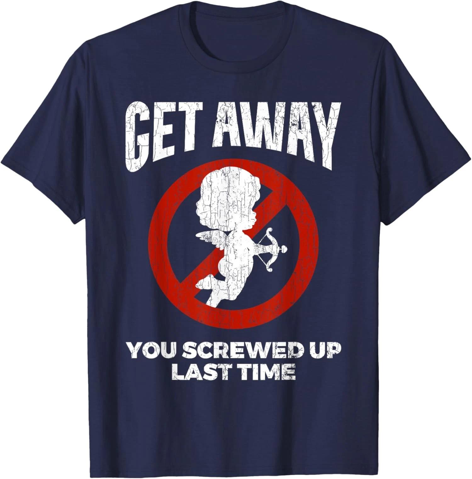

Anti Valentines Sarcastic Cupid Quote Funny Gift Cool T shirt L