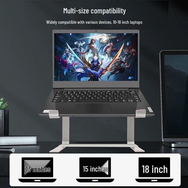 Universeller doppellagiger Aluminium-Laptopständer mit kabellosem Laden