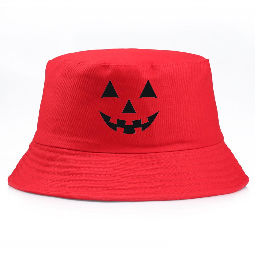 Halloween Pumpkin Printed Bucket Hat With Sun Protection For Summer And Autumn Wear
