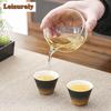 Black Pottery Teapot And Tea Cup Set Kit Tea Making Travel Tea Set Outdoor Portable Bag Chinese Tea Set Supplies 1 Bowl 2 Cups