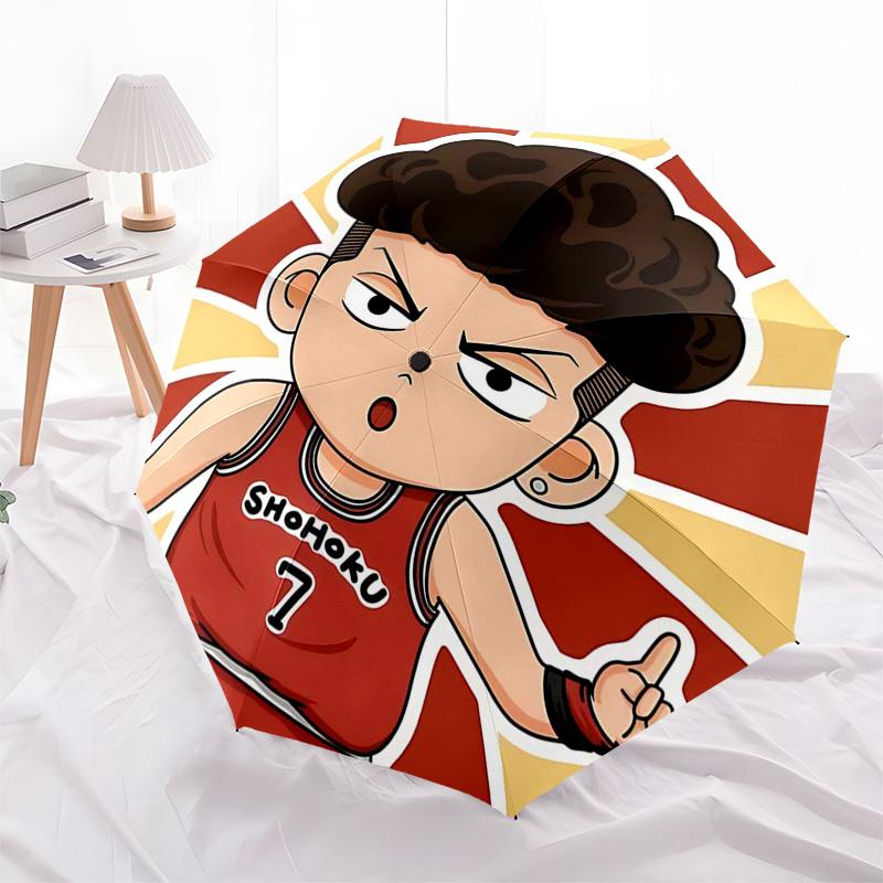 1pc SHOHOKU #7 Basketball Jersey with Automatic Opening Folding Design, Outdoor Umbrella for Fans, Travelers, Daily Use, Gift for Enthusiasts.X103