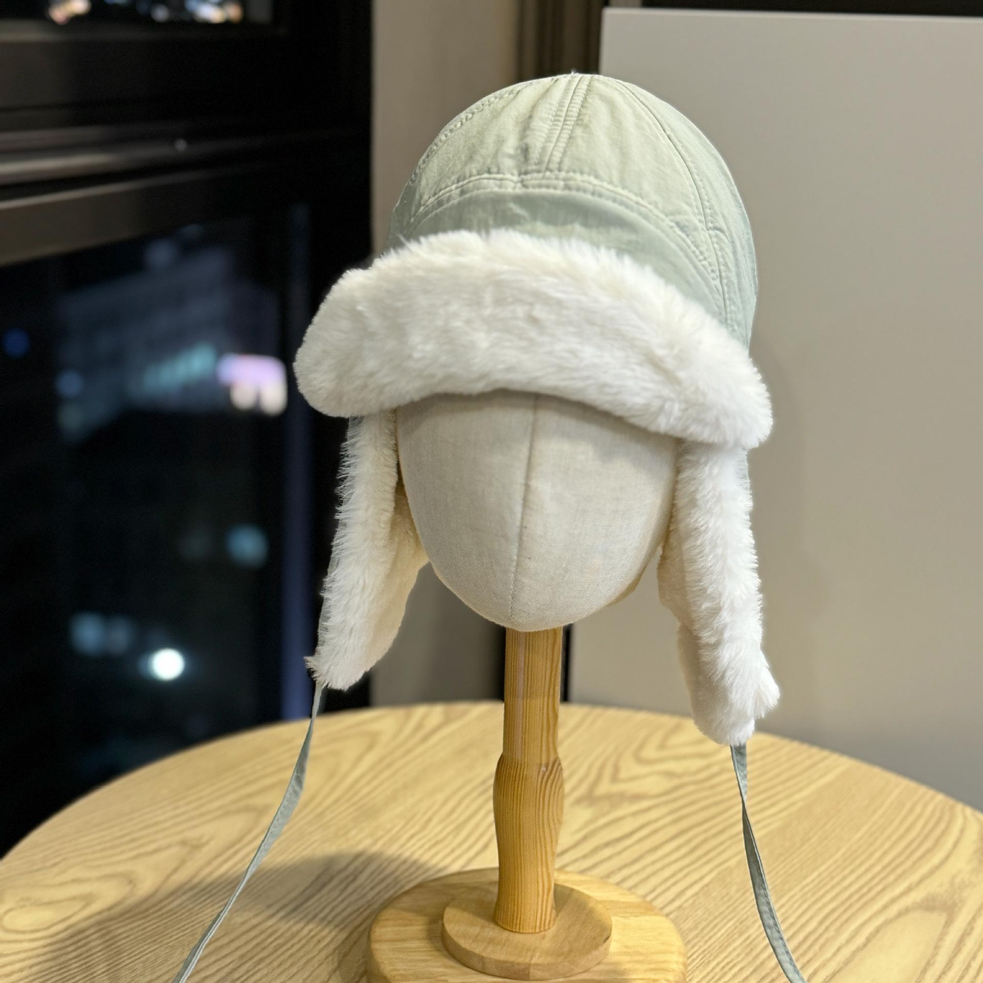 

New Winter Thickened Plush Warm Lei Feng Hat for Women, Outdoor Cycling Skiing Windproof Cold-Proof Ear Protection Aviator Hat Adult54-60Average Size світло-синій колір