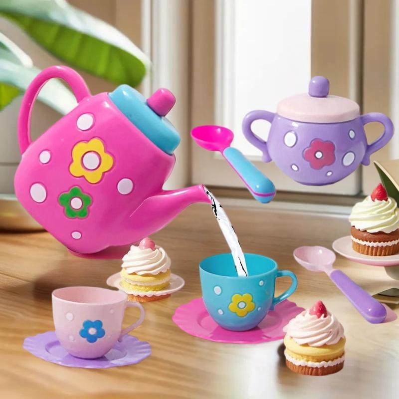 Kids Pretend Play Tea Set Toy, Simulation Kitchen Playset, Perfect Birthday Gift for Boys and Girls