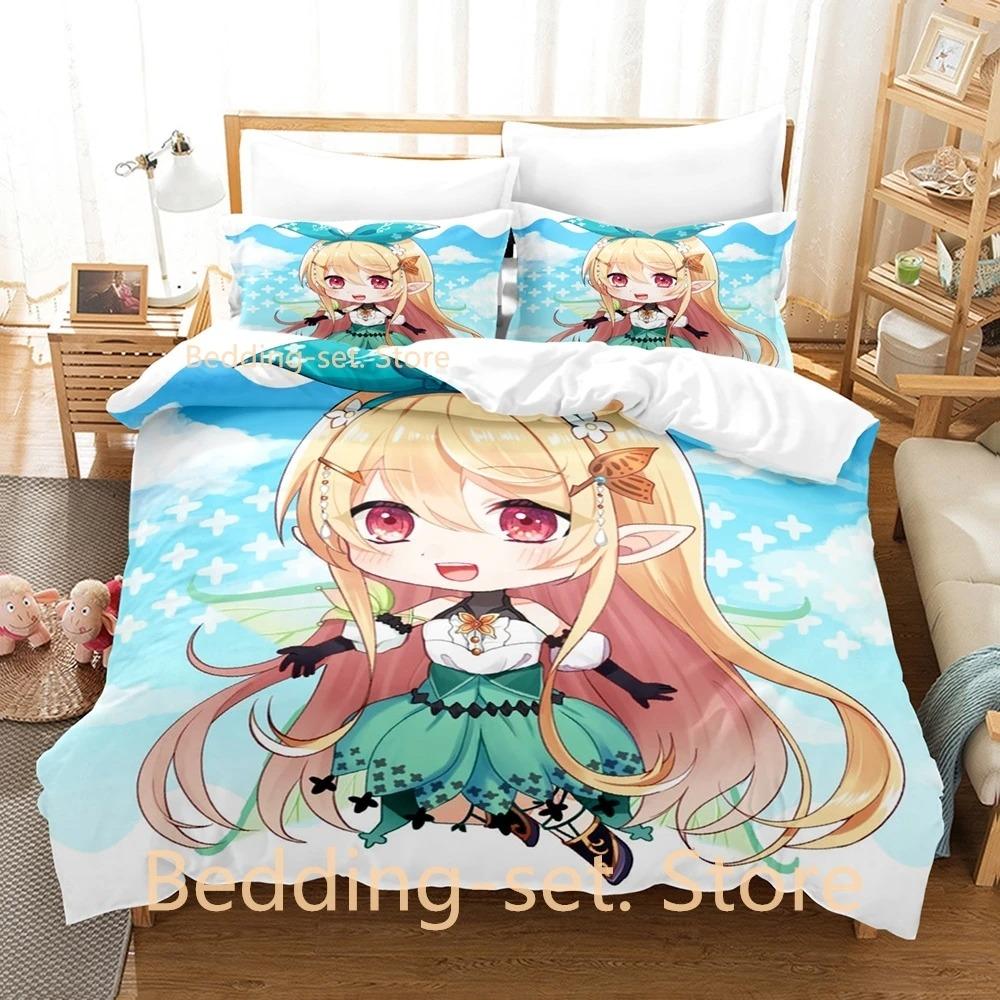 Pomu Rainpuff Anime Bedding Set Single Twin Full Queen King Size Duvet Cover Bed Sheet Set for Adult Kid Bedroom