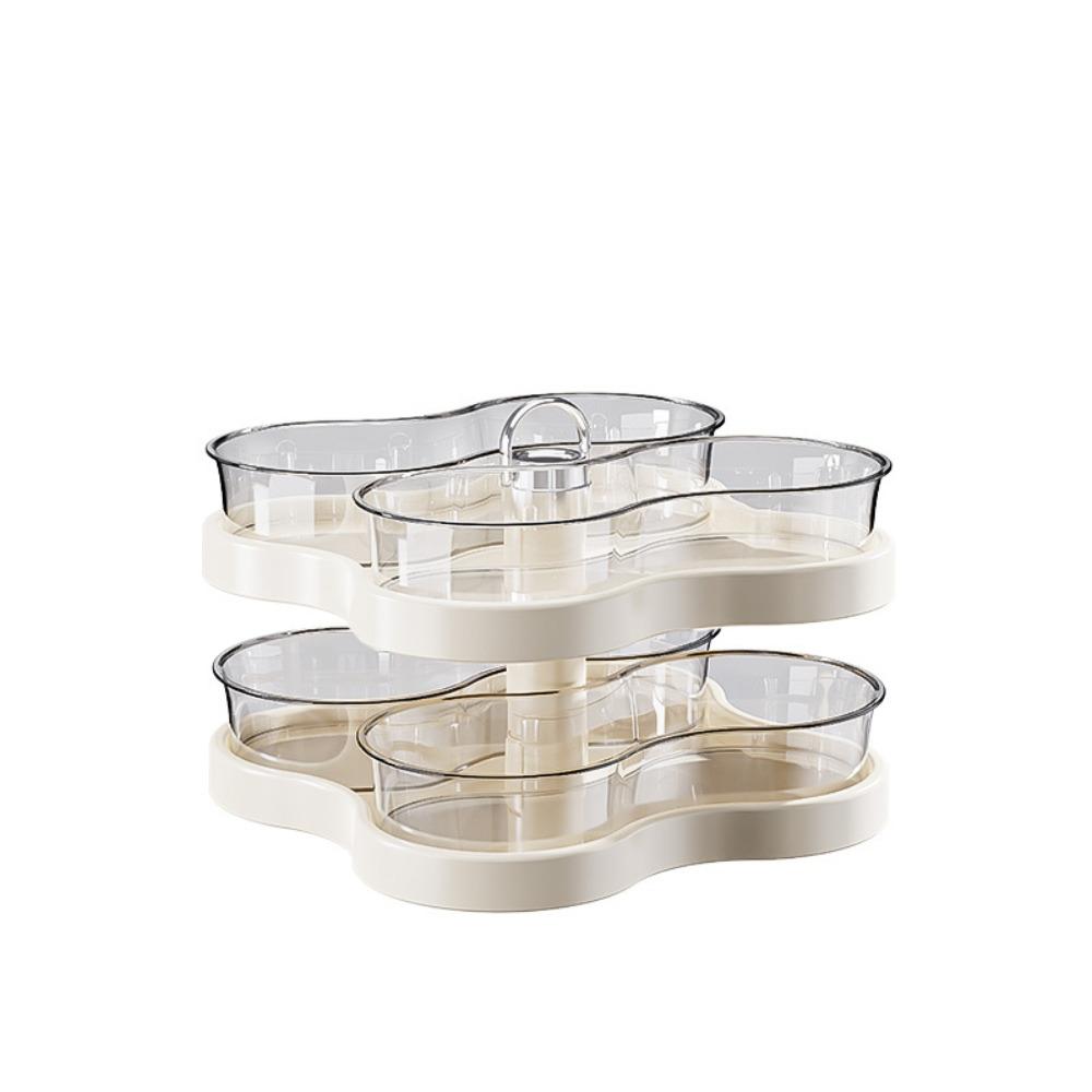 

Creative PP Fruit Storage Rack 2/3 Layer High-grade Divided Plates Vintage Multi-storey Table Plate Dried Fruit Serving