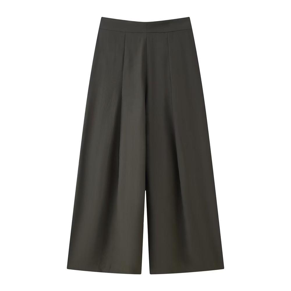 Women's Fashion Versatile Pleated High-Waisted Casual Trousers