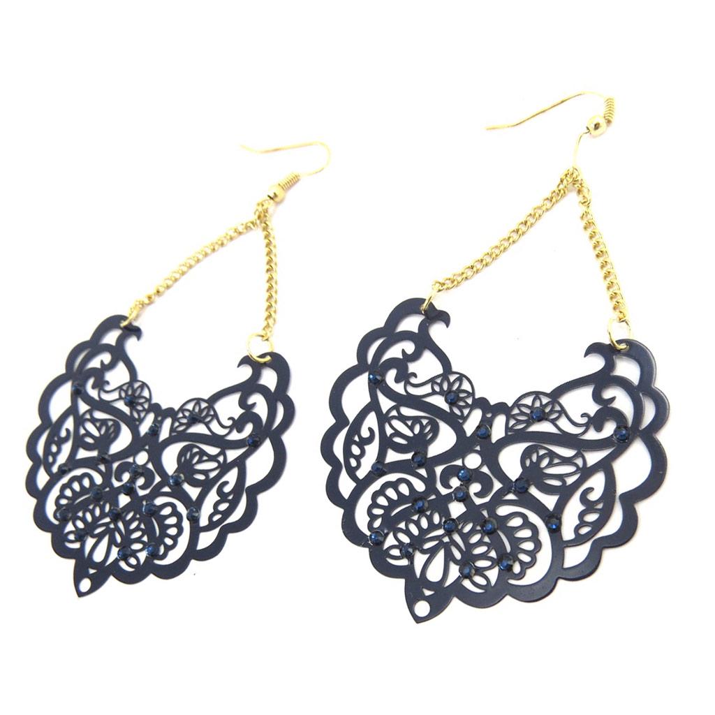 Les Trésors De Lily [L6064] - Blue 'Carmen' Earrings