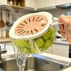 Multifunctional Kitchen Drain Basket With Lid And Handle Fruit Vegetable Washing Colander Food Storage Container Portable Kitchen Organizer