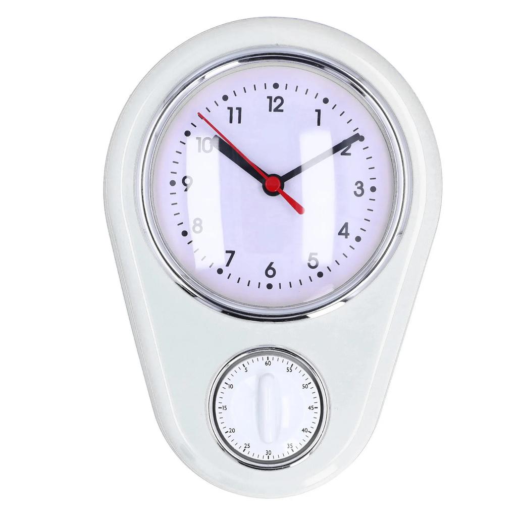 9 Inch Quartz Clock Simple   Time Clear Display Multifunction Kitchen Timer Wall Clock Silent for Kitchen