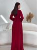 European & American Solid Color Long-Sleeved Slimming Dress for Spring/Autumn