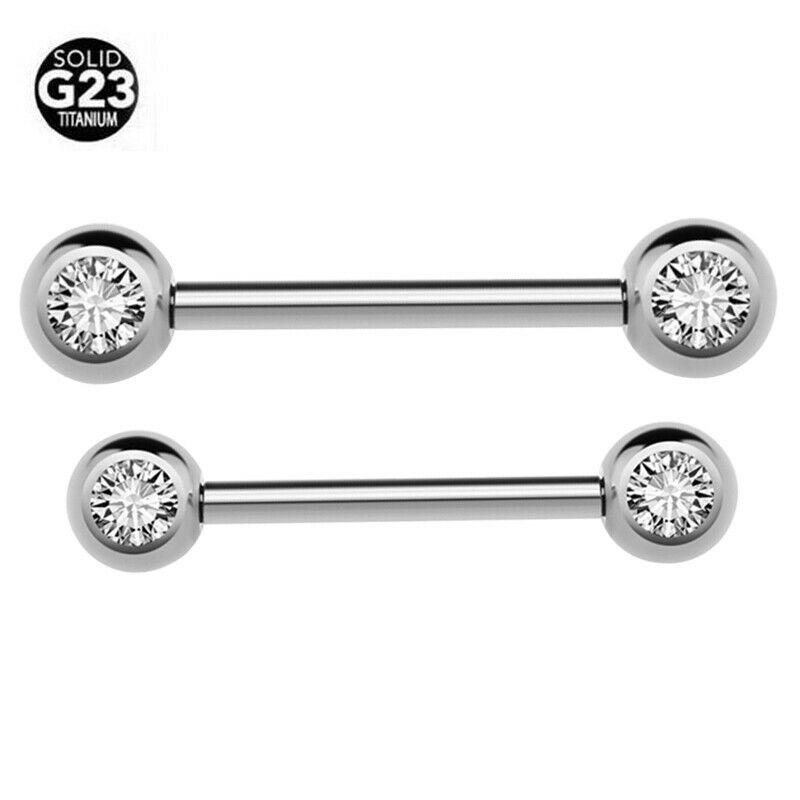 

CUTE Поручни для сосков | G23 Титановый пирсинг для сосков, прямые кольца для языка с драгоценными камнями, 12–14 мм, ювелирные изделия 1.6*12*5/5mm серебряный
