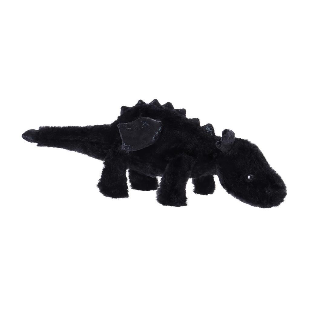 Apricot Lamb Black Lying Dragon Plush Toy, Soft and Cute, Fluffy Black Lying Dragon, 38cm, Suitable for Boys and Girls