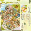 PET Miniature Landscape Sticker DIY Miniature Scene Collage Creative Cabin Scene Sticker