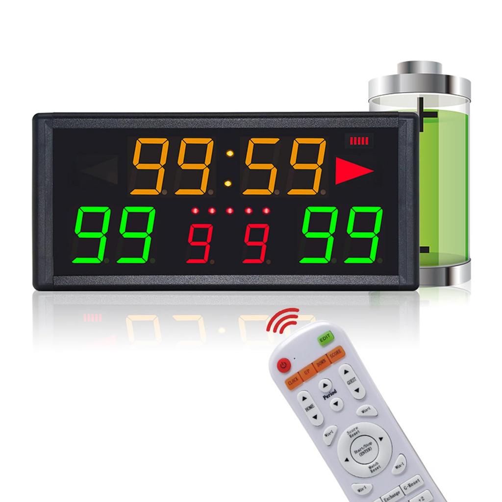Digital Gaming Scoreboard with Aluminum Alloy for and Boxing Built-in Speaker, 100-240V, Frame, Volleyball, Badminton, (US Plug)