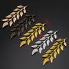 Vintage Men's Suit Brooches Parts Leaf-shaped Shirt Collar Breastpin Decoration Supplies Party Hair Jewelry Making Accessories