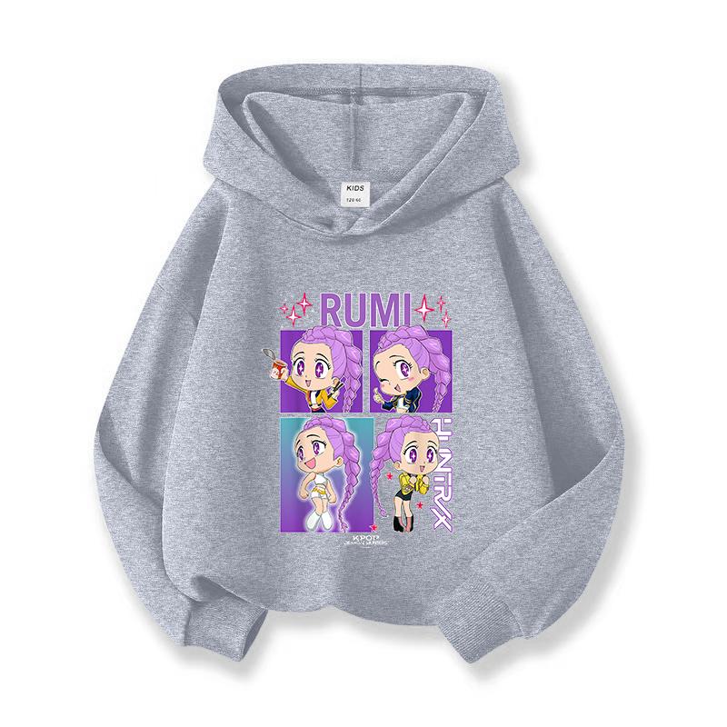 

Fall and Winter Kpop Demon Hunter Children s Harajuku Sweatshirt Cute Kpop Demon Hunter Tiger Top Harajuku Boys and Girls 100