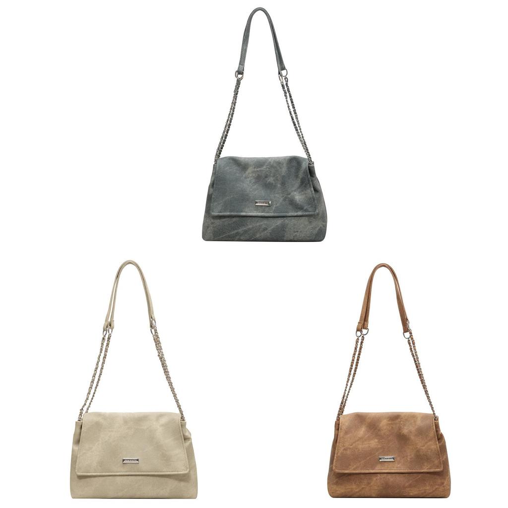 Crossbody Chain Strap Large Purse With Soft Pu Material Ideal For Casual Outings