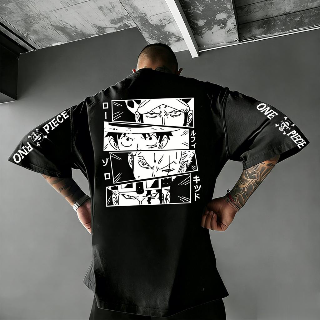 T-shirt Uomo Donna 2026 Estate Manica Corta Top Stampa Grafica Zoro Harajuku Streetwear Casual Fumetto T-shirt