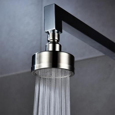 304 Edelstahl gebürstet Druckwassersparender Duschkopf kleiner Top-Spray Badezimmer Duschkopf abnehmbarer Duschkopf