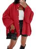 Autumn/Winter Solid Color Knit Button Cardigan with Large Sleeves - Casual Style