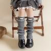 Elastic Sweet Style Leg Sleeves Warm Calf Length Socks For Girls Ruffled Design Fashionable Winter Accessories