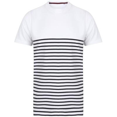 Front Row Bretonisch gestreiftes Unisex-T-Shirt für Erwachsene