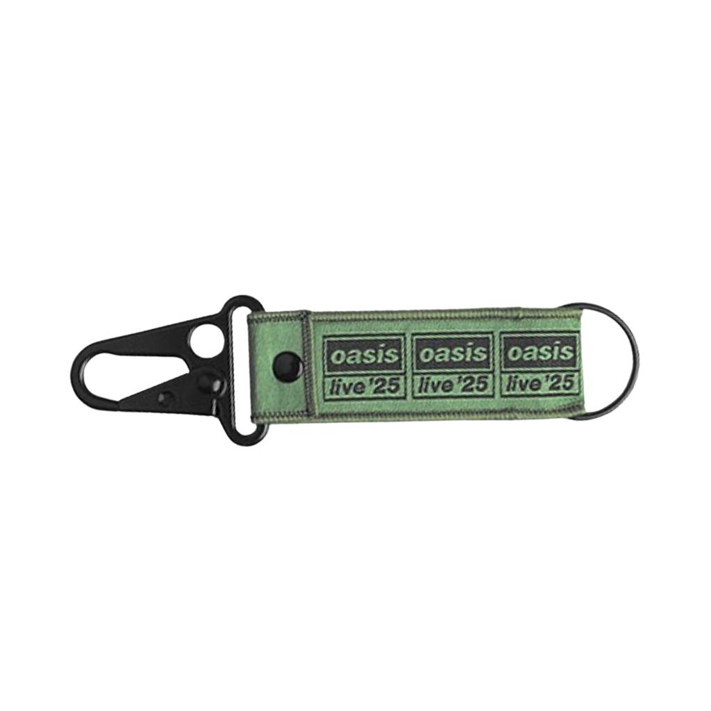 Oasis Live '25 Repeat Fabric Keyring Green