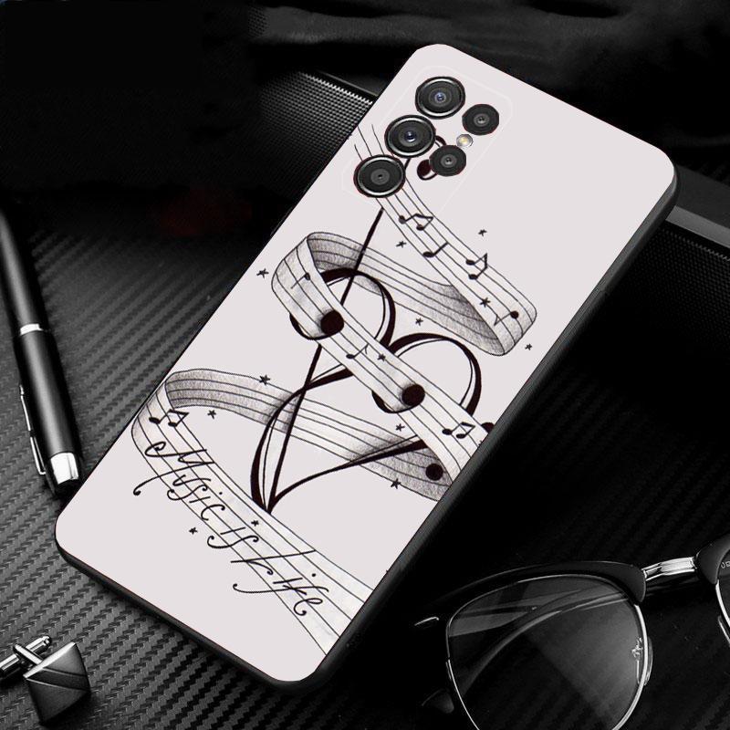 

Phone Case for Samsung S25 S24 S23 S22 S21 S20 Ultra S20 S22 S21 S23 S20 FE S24 Plus Music Notes Case S23Ultra