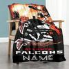 Eagle Football Style Personalized Name Blanket Multi-purpose Personalized Blanket Soft Warm Cozy Perfect for Bedding Couch Sofa Bed for All Occasions