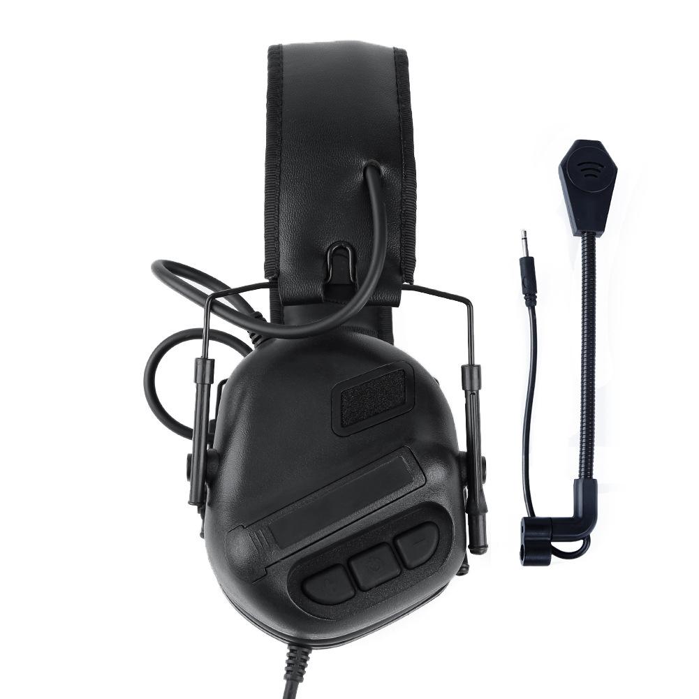 5th Gen Chip Tactical Headset HD-09 Over-Ear Pickup Noise Cancelling Headphones ABS+Sound Insulation Cotton Outdoor Shooting Hunting Military