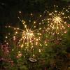 Solar LED Fireworks String Lights - Copper Wire Lights for Christmas, Festival, Courtyard, and Lawn Decor.