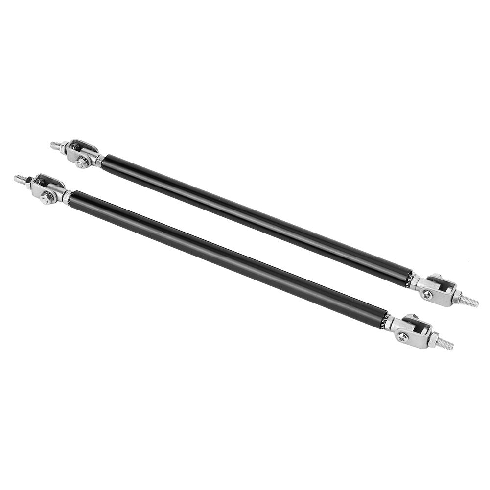 2pcs Adjustable Front Bumper Lip Splitter Strut Rod Tie Support Bar Stainless Steel