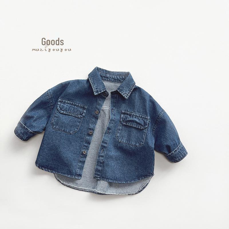 2025 Spring Collection: Boys' Denim Shirts, Girls' Casual Tops, and Stylish Coats for Kids