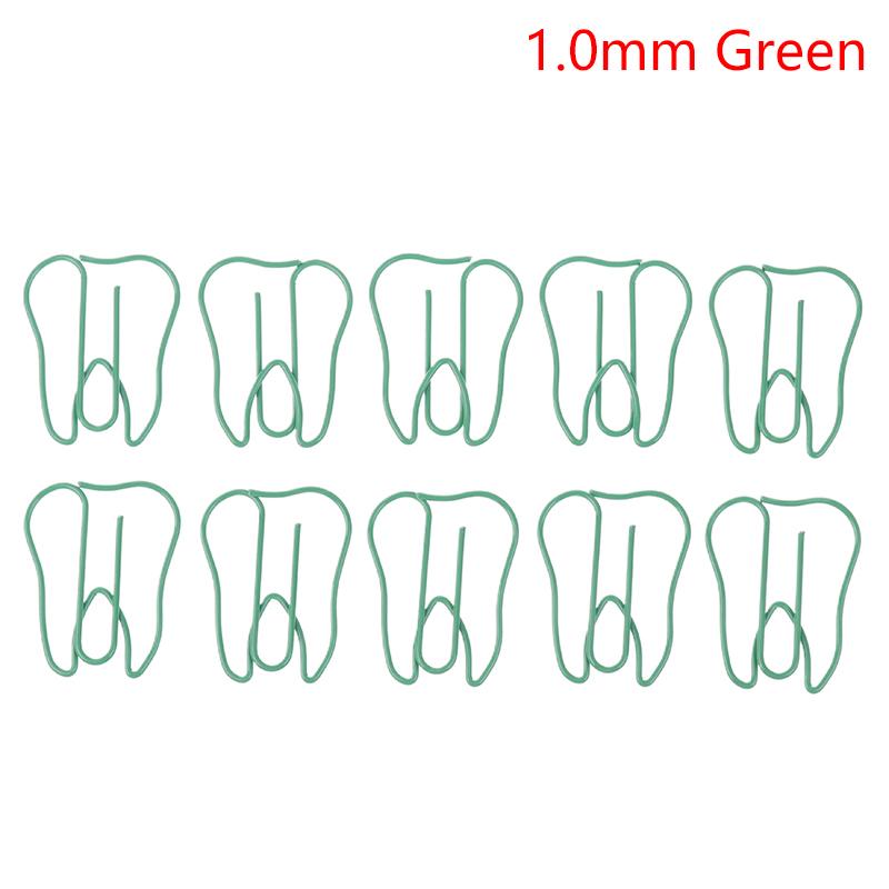20Pcs Tooth Shape Metal Paper Clips Cute Colorful Paperclip Bookmark Note Memo Ticket Clip Dentist Gift Clinic Office Stationery