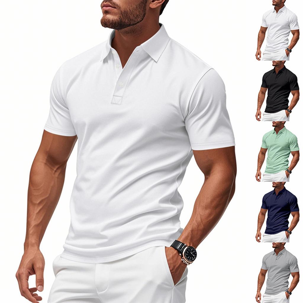 Men's Summer Leisure Culture Breathable Short Sleeved Shirt Top